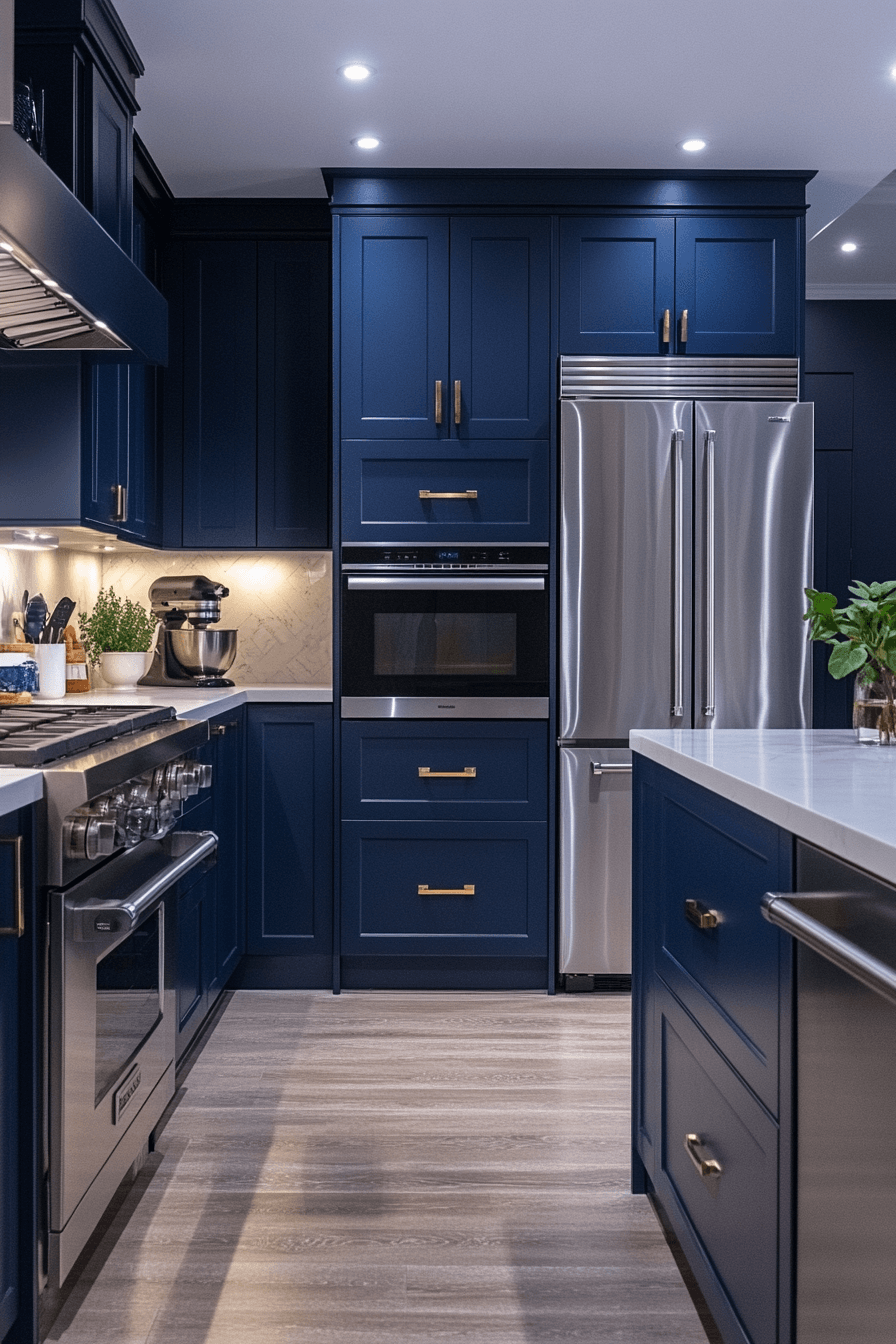 Dark Blue Kitchen Cabinets