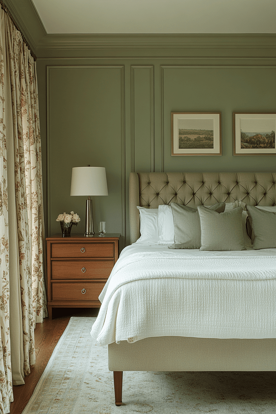 sage green bedroom