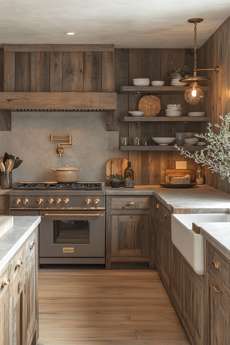 29 Rustic Farmhouse Kitchen Cabinets That Blend Beauty And Function ...