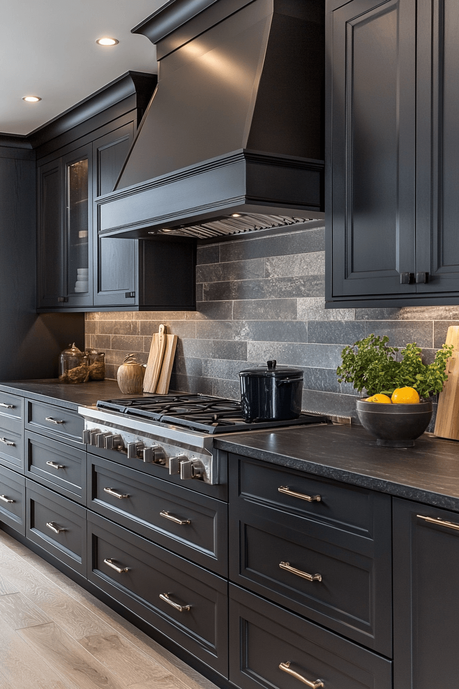 29 Charcoal Kitchen Cabinets That Create A Stunning Statement ...