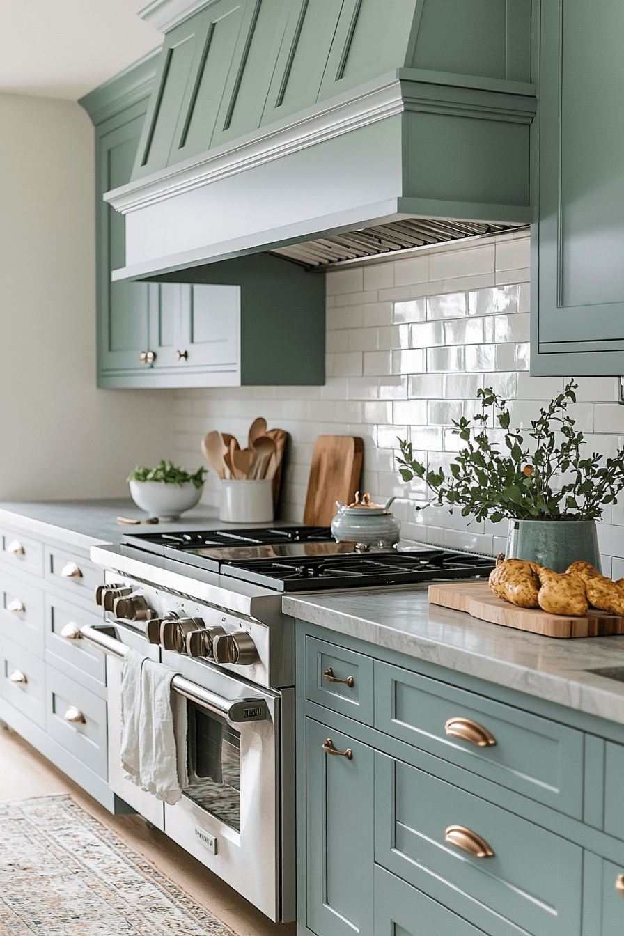 29 Blue Green Kitchen Cabinets For A Soft Stylish Look - Courtneys World