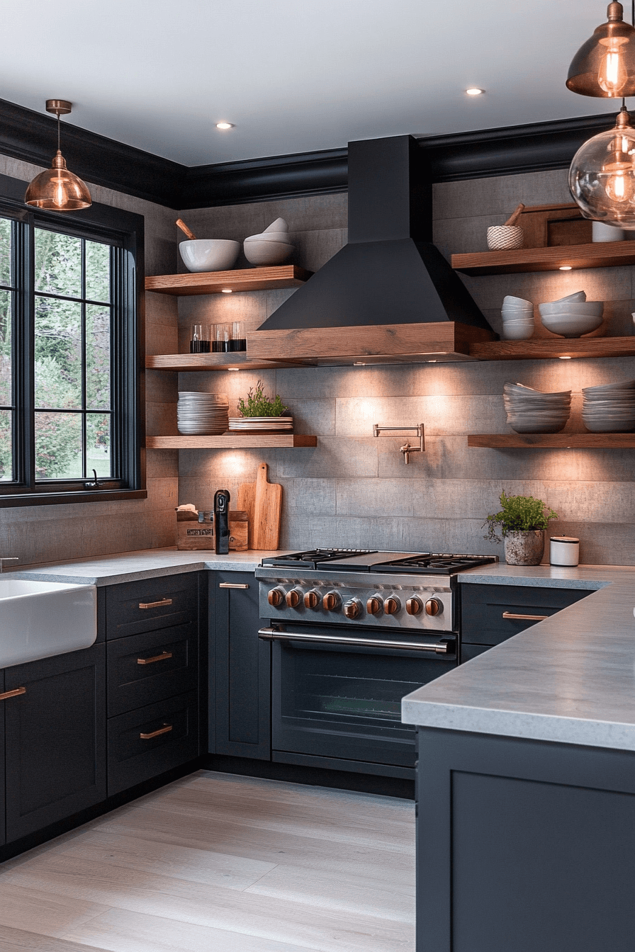 29 Charcoal Kitchen Cabinets That Create A Stunning Statement ...