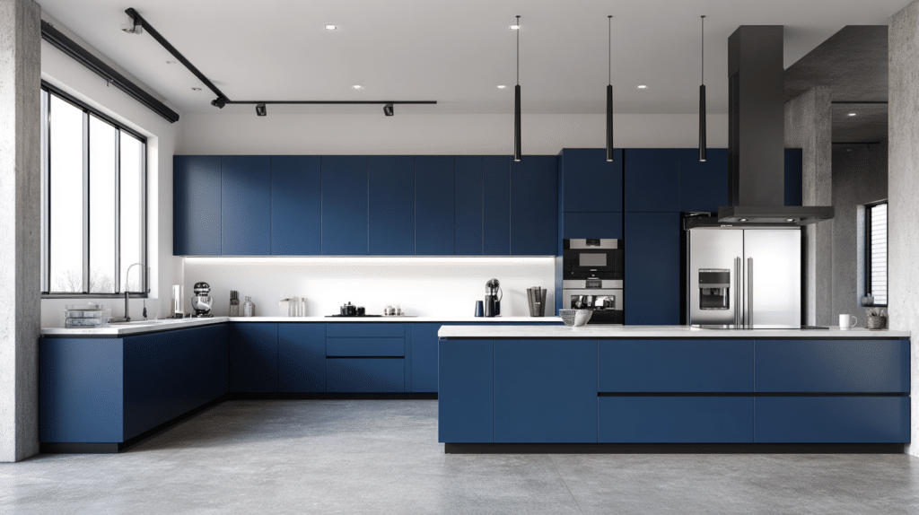 Dark Blue Kitchen Cabinets