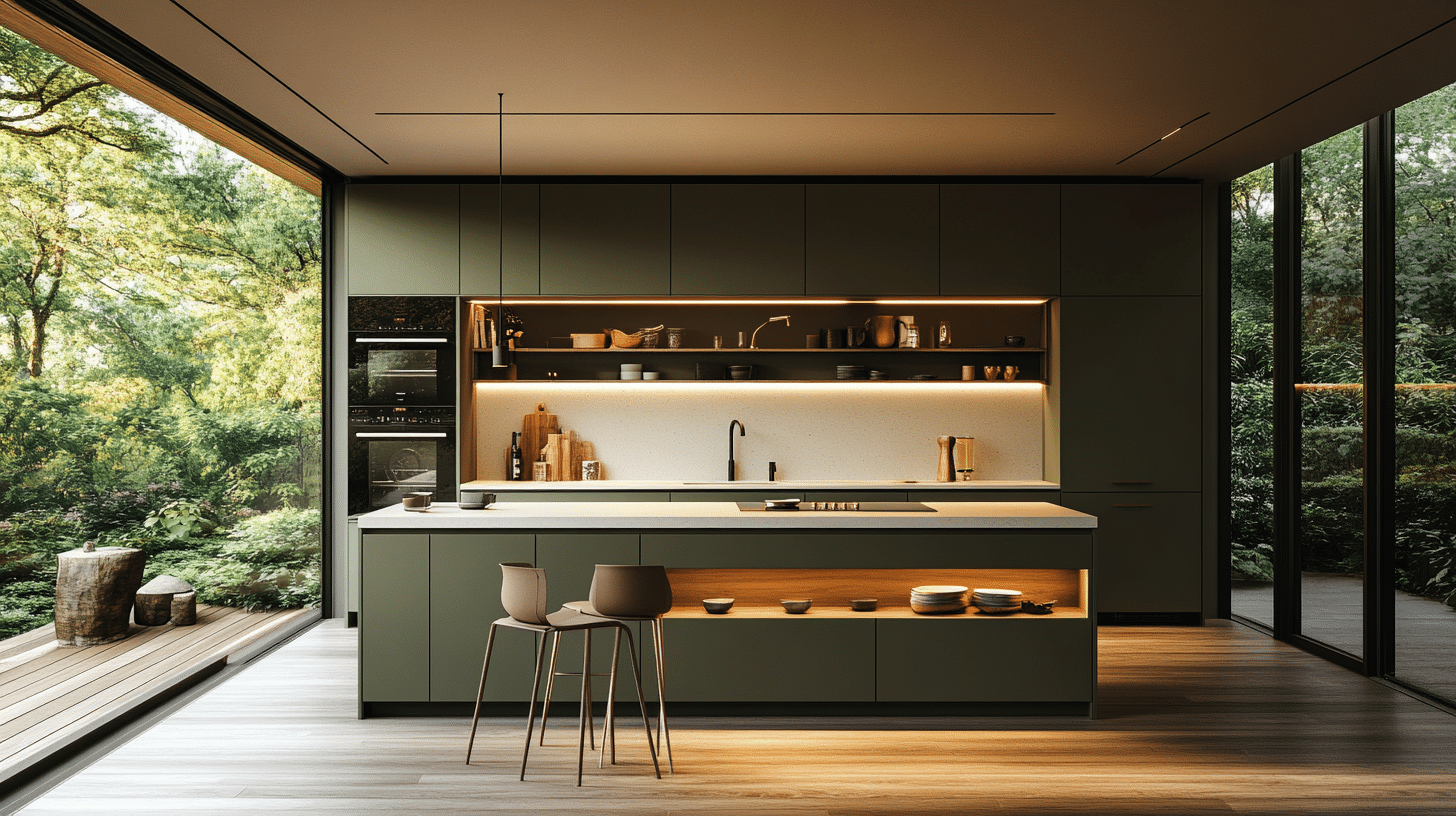 29 Olive Green Kitchen Cabinets That Make Kitchens Feel Happy ...