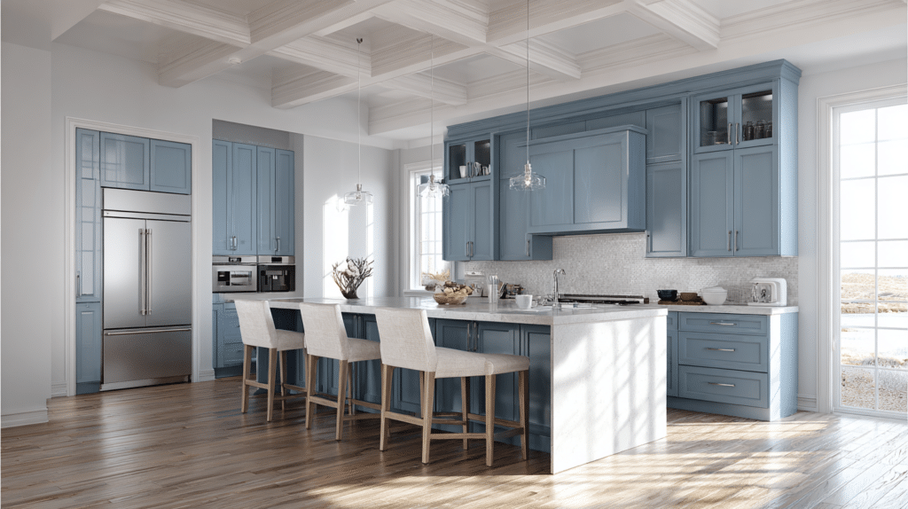 Slate Blue Kitchen Cabinets