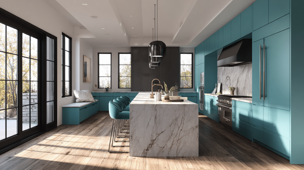 Turquoise Kitchen Cabinets
