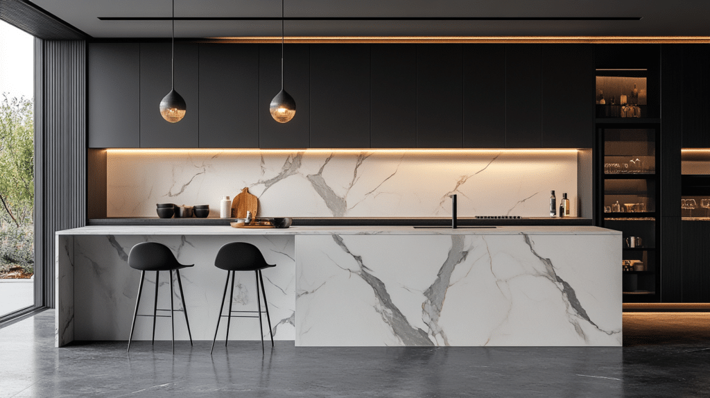 marble backsplash kitchen