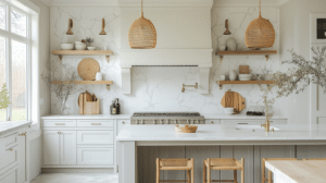 neutral backsplash kitchen