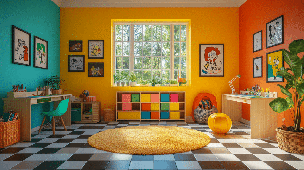 vintage kids room