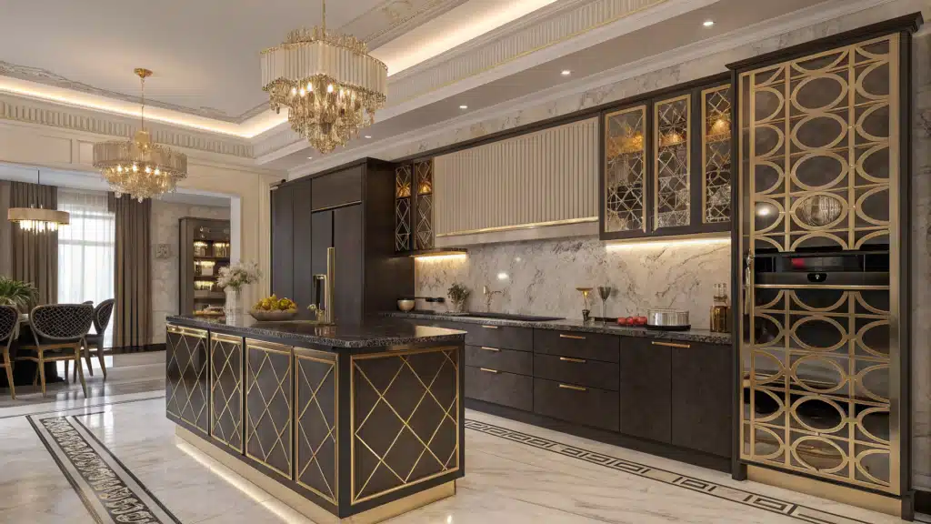 29 Art Deco Kitchen Ideas That Transform Cooking Into Glamorous Art 34 29 Art Deco Kitchen Ideas That Transform Cooking Into Glamorous Art