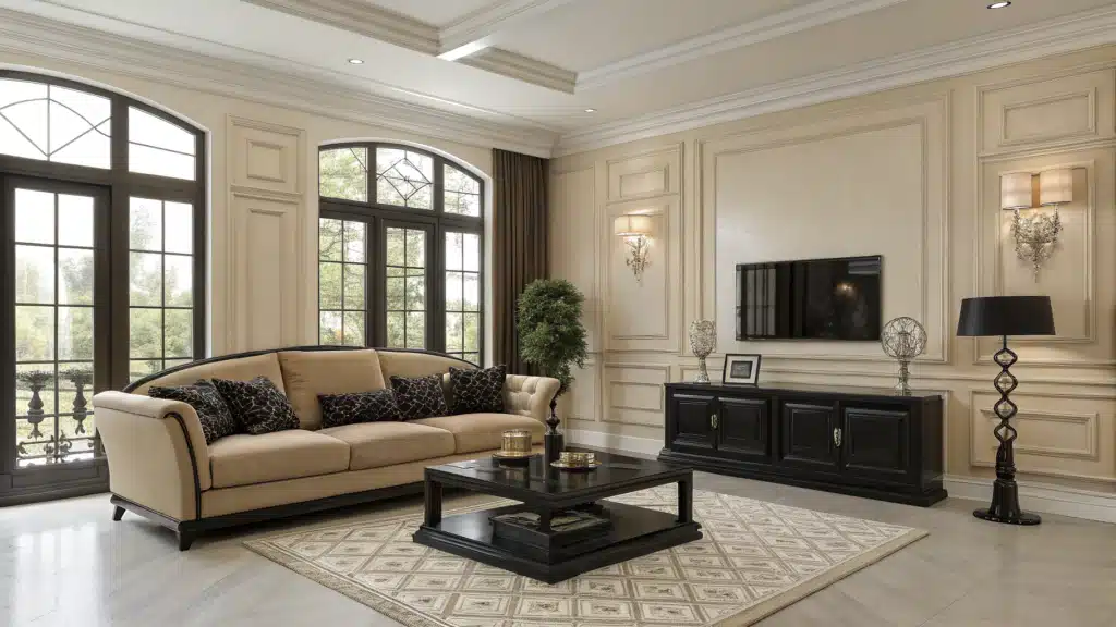 29 Beige and Black Living Room Ideas That Create Sophisticated Drama 31 beige and black living room