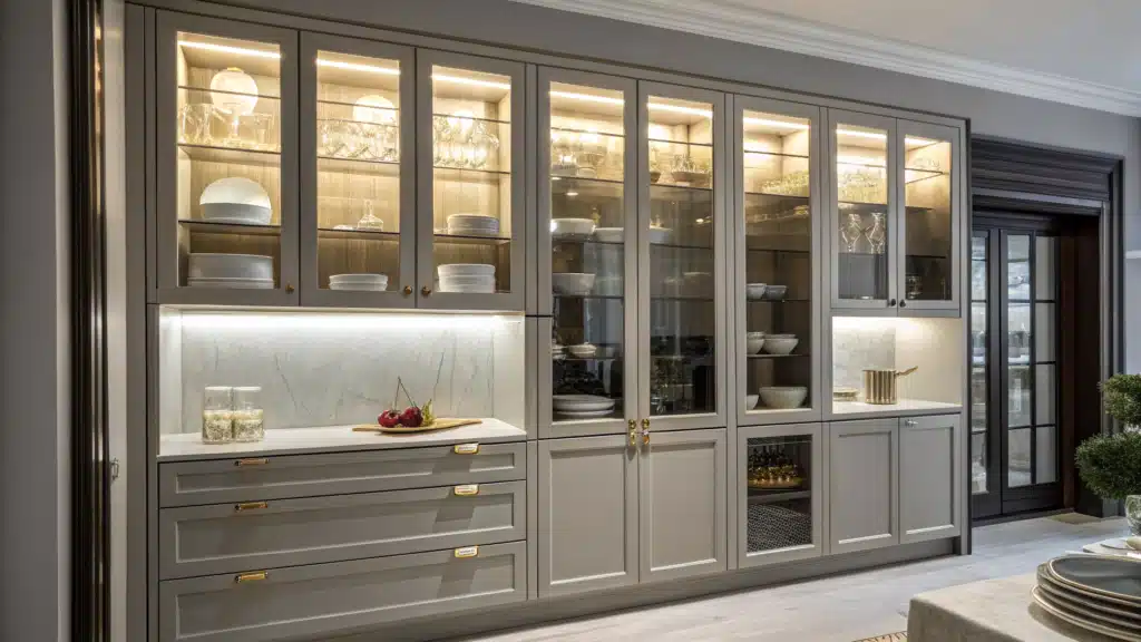 29 Glass Kitchen Cabinets That Add Modern Elegance and Visual Drama 34 29 Glass Kitchen Cabinets That Add Modern Elegance and Visual Drama