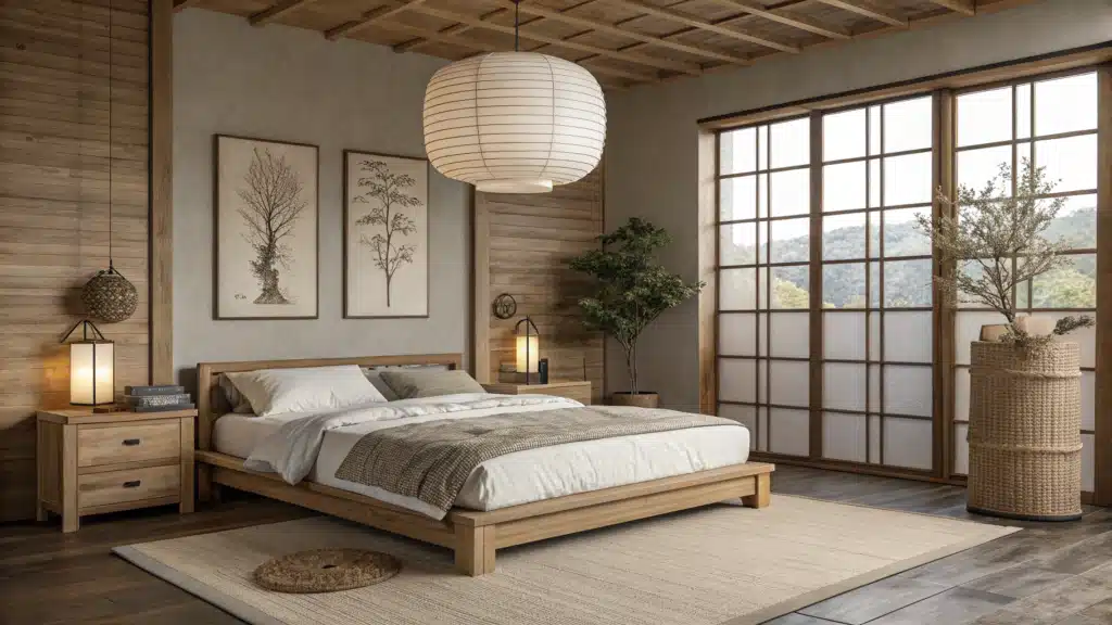 29 Japandi Bedroom Design Ideas That Create A Zen-Like Sleeping Sanctuary 31 japandi bedroom design