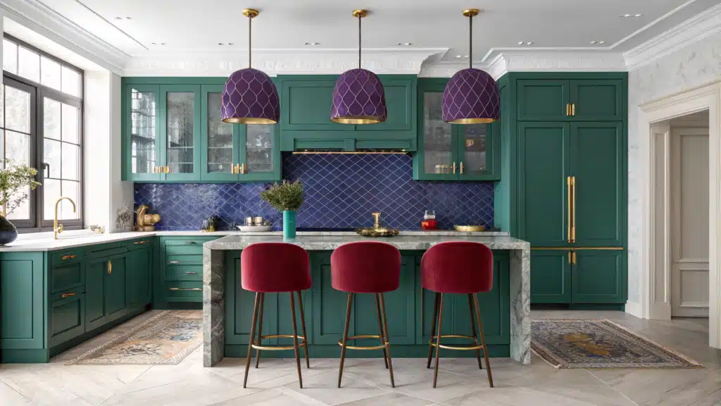 29 Jewel Tone Kitchen Ideas That Transform Your Cooking Space Into Pure Luxury 31 jewel tone kitchen