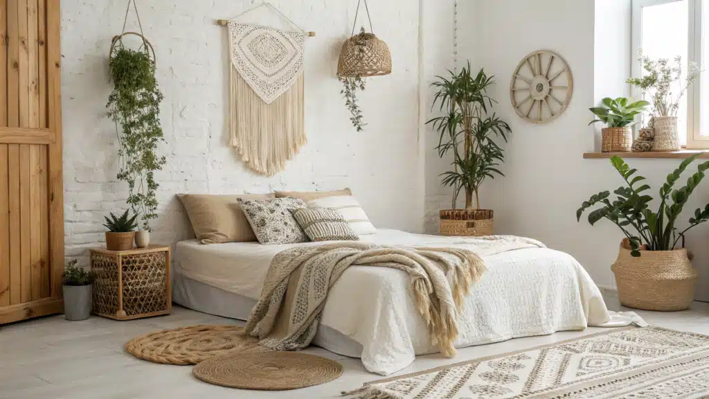 minimalist boho bedrooms