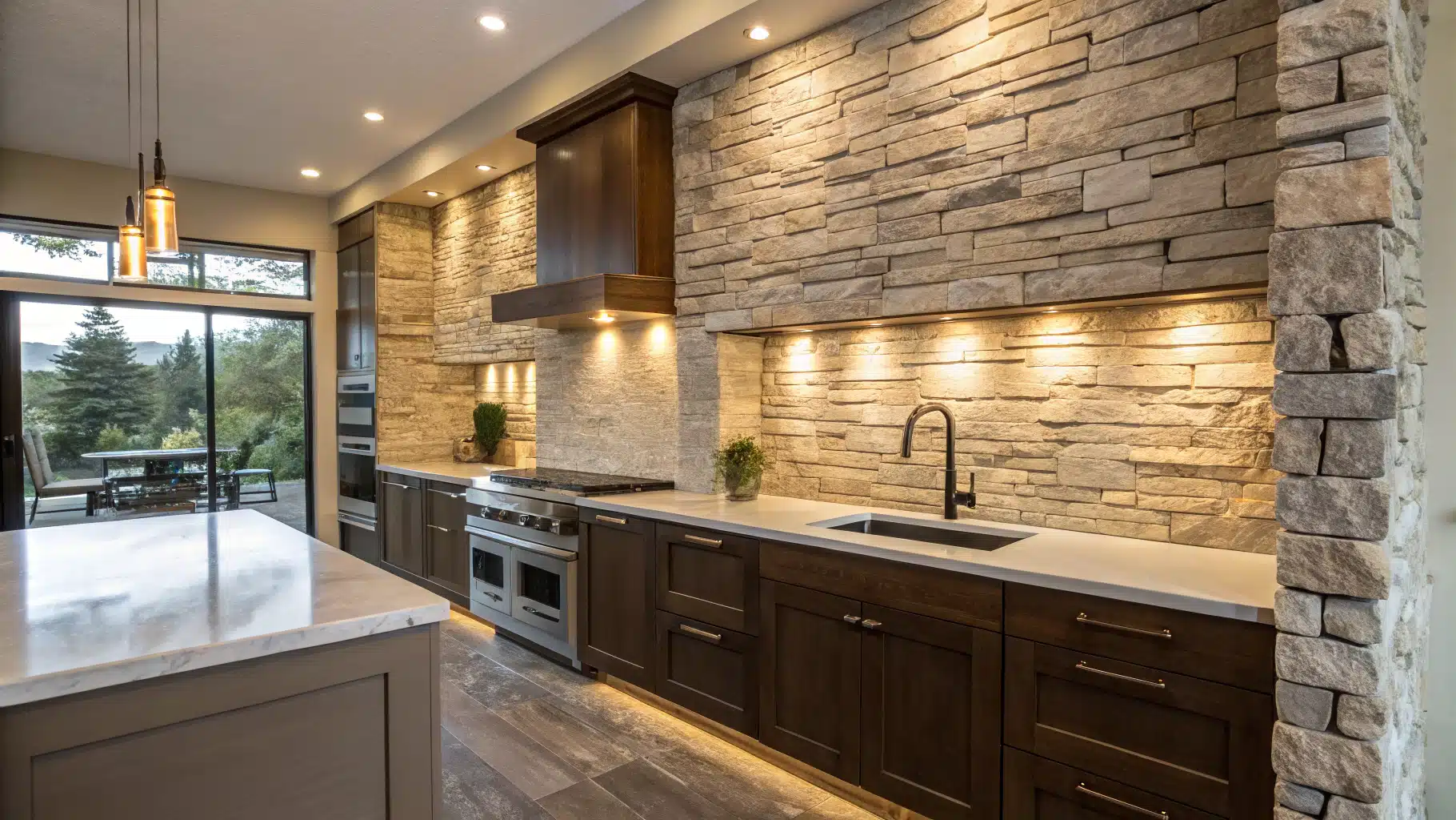 29 Natural Stone Backsplash Kitchen Ideas That Bring Organic Beauty ...