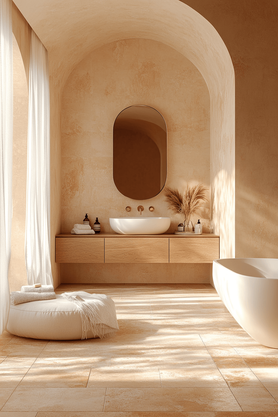 27 Earthy Bathroom Designs That Feel Like a Warm Hug 1 earthy bathroom