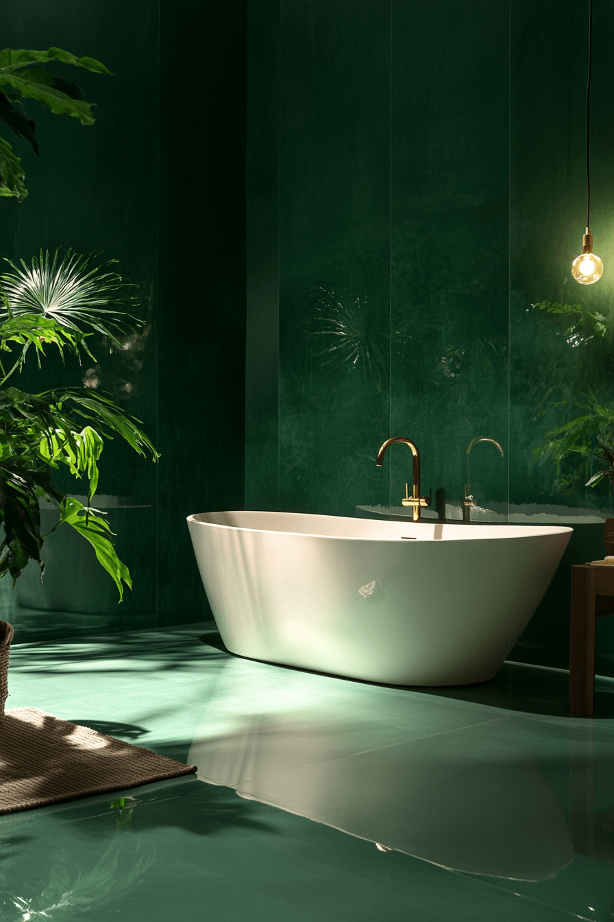 29 Dark Green Bathroom Ideas That Are Dripping With Sophistication 1 dark green bathroom