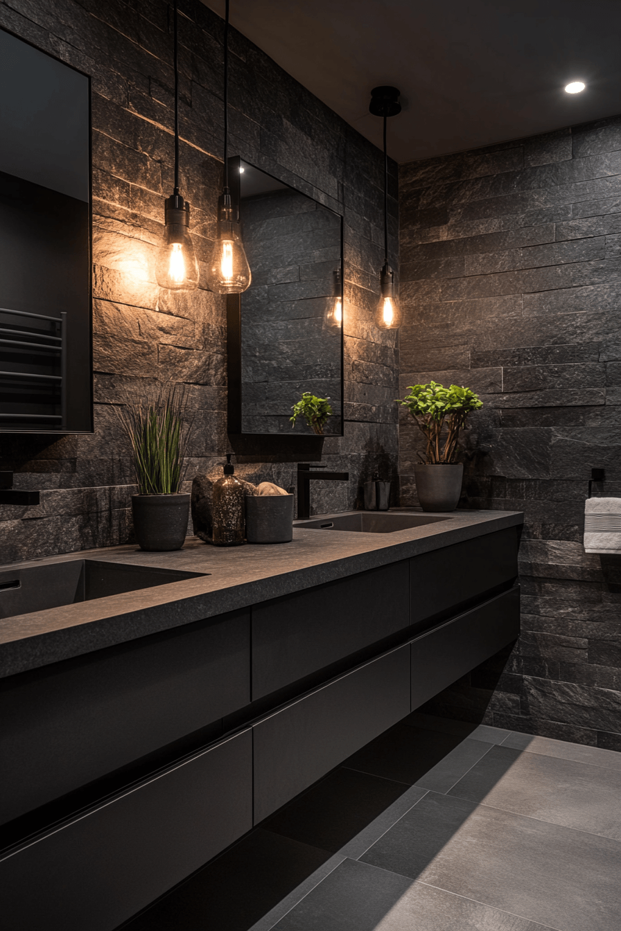 29 Moody Bathroom Ideas That Are Dark, Dramatic, and Totally Addictive 1