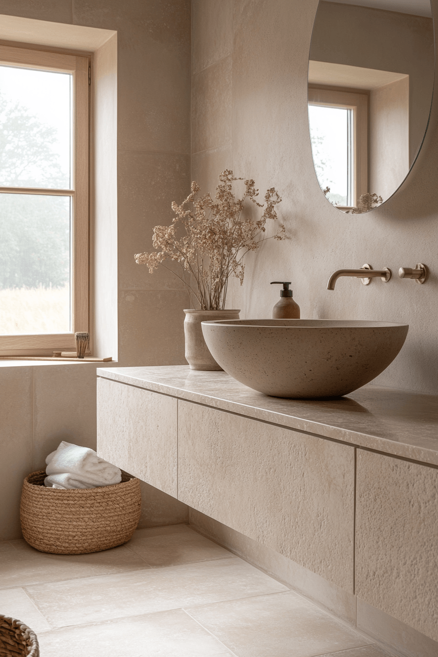27 Neutral Bathroom Ideas So Calming You'll Never Want to Leave 1 neutral bathroom ideas