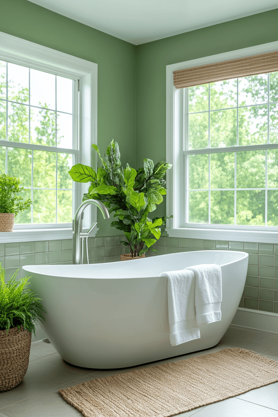 sage green bathroom