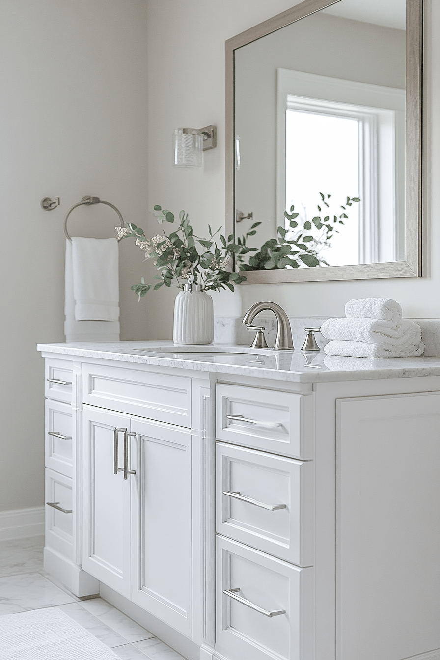 29 White Bathroom Ideas So Fresh and Bright You'll Feel Instantly Calm 10