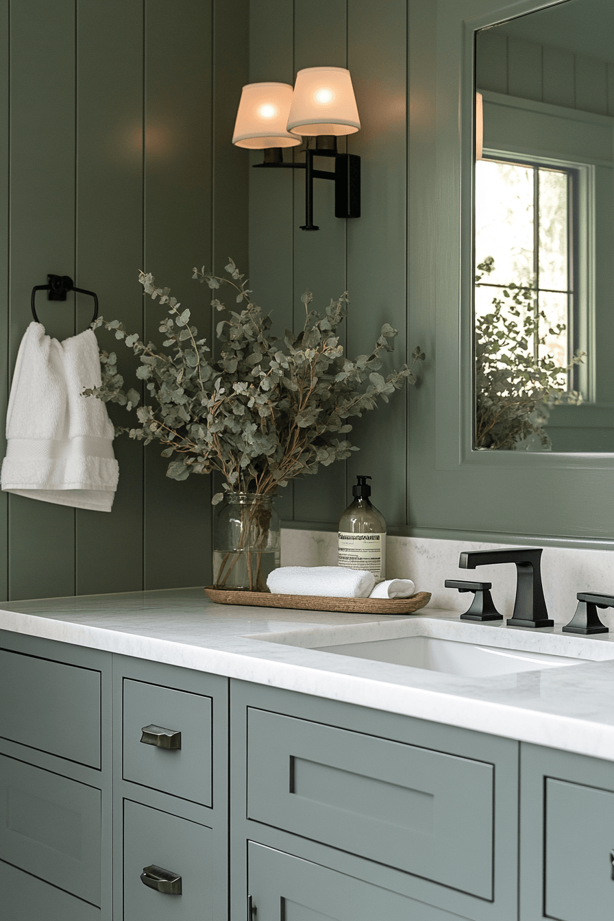 29 Sage Green Bathroom Ideas That Are Absolutely Dreamy and Serene 12 sage green bathroom
