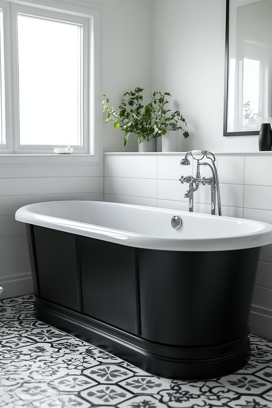 29 Black and White Bathroom Ideas That Are Timelessly Chic 12