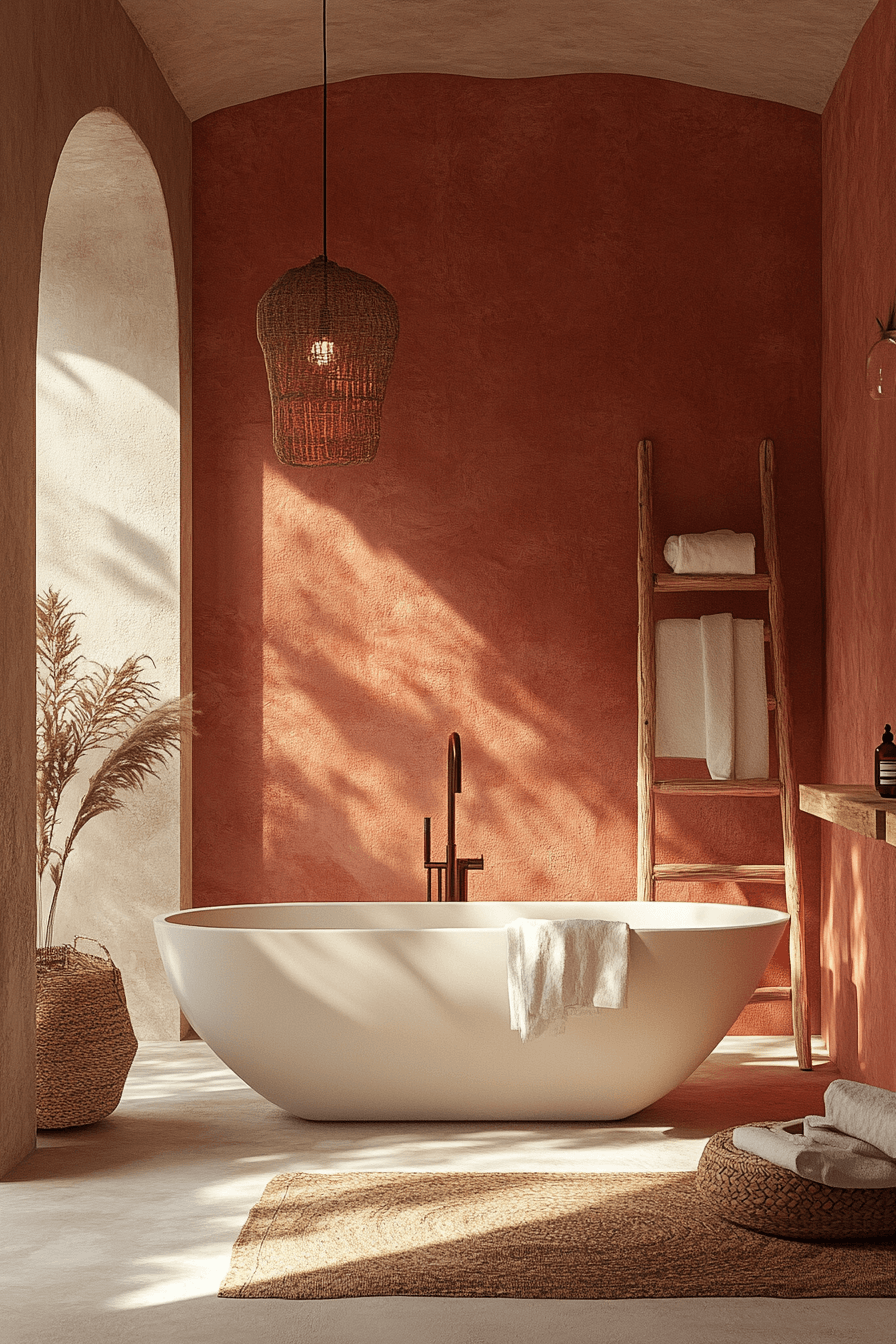27 Earthy Bathroom Designs That Feel Like a Warm Hug 12 earthy bathroom