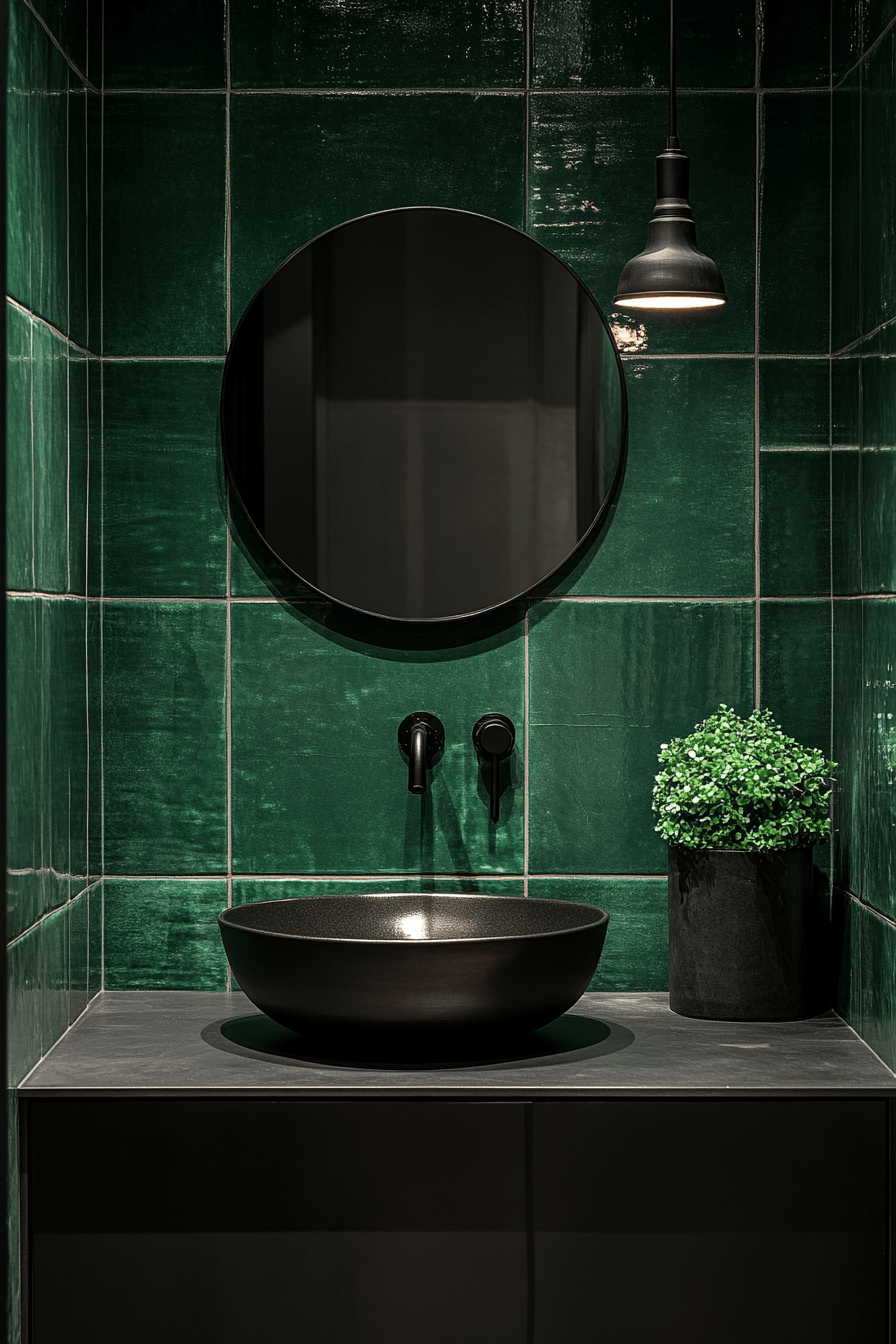 29 Dark Green Bathroom Ideas That Are Dripping With Sophistication 13 dark green bathroom
