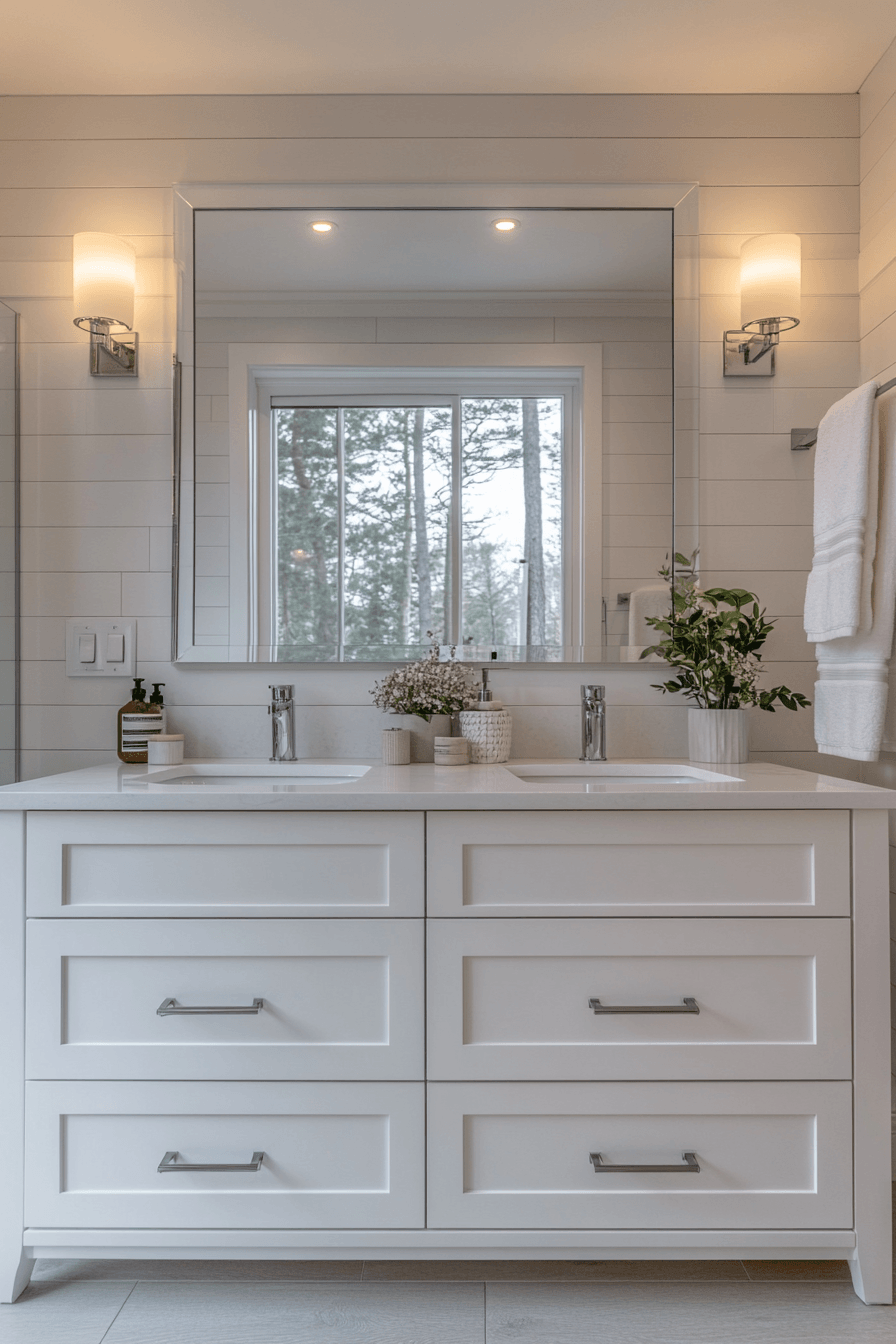 29 White Bathroom Ideas So Fresh and Bright You'll Feel Instantly Calm 14
