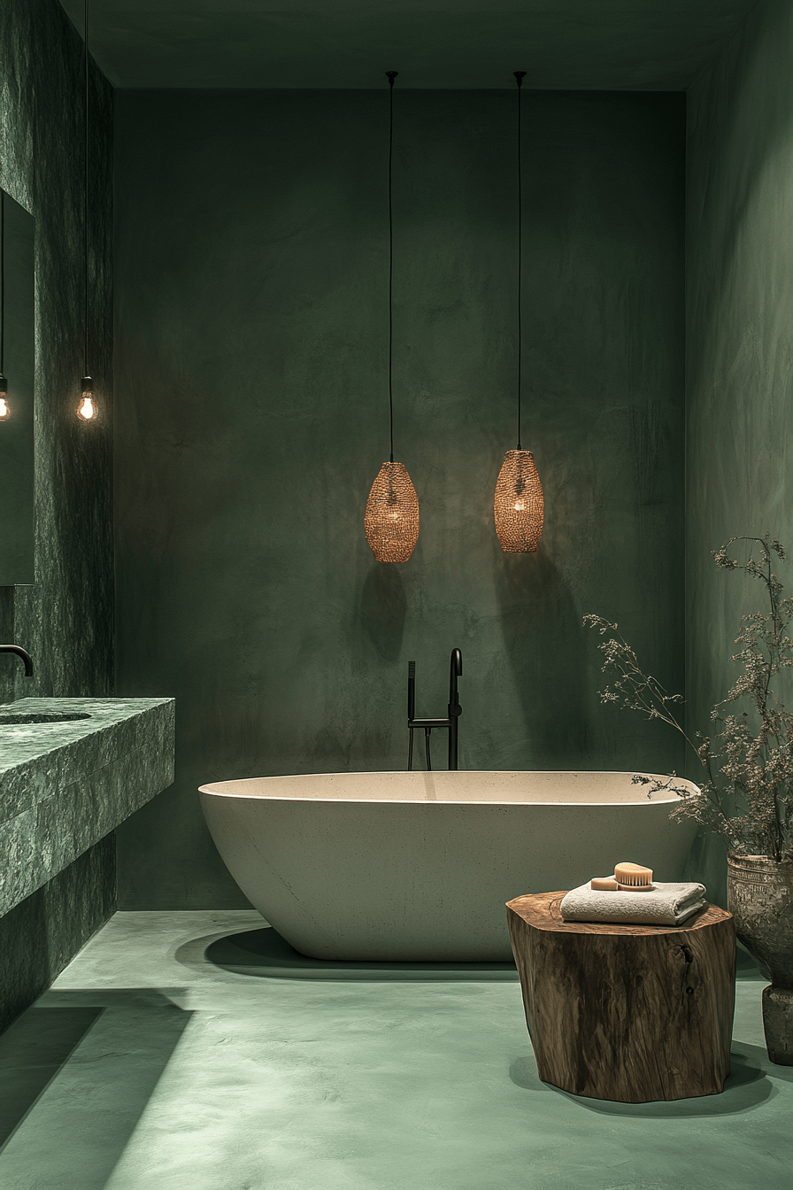 29 Dark Green Bathroom Ideas That Are Dripping With Sophistication 14 dark green bathroom