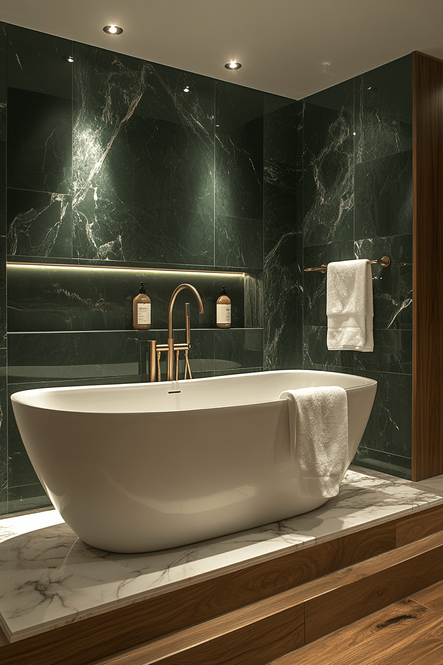 29 Dark Green Bathroom Ideas That Are Dripping With Sophistication 15 dark green bathroom