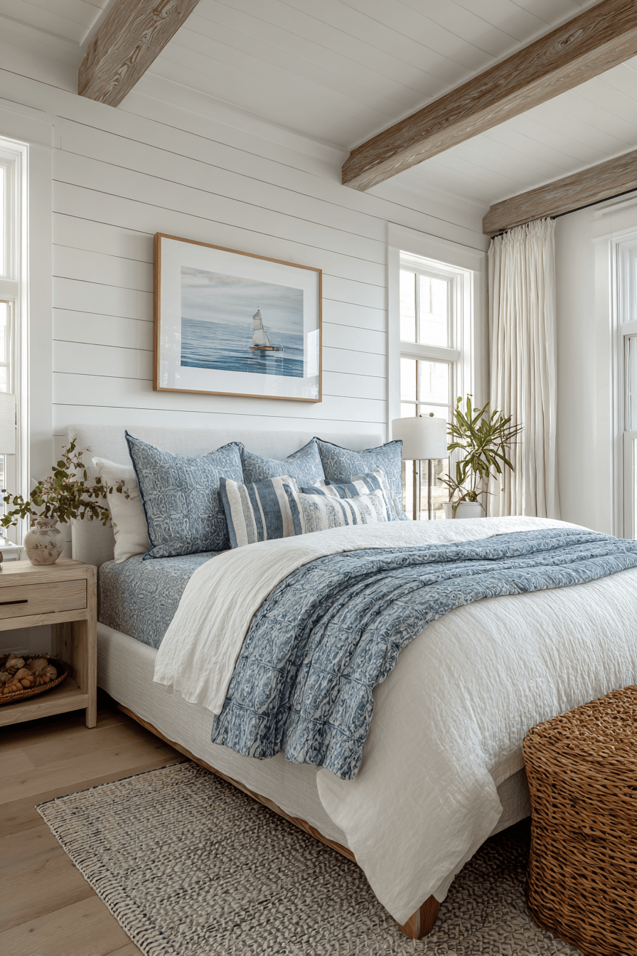 29 Coastal Bedroom Ideas for People Who Want to Sleep by the Sea 16