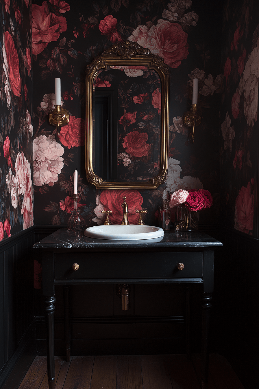 29 Moody Bathroom Ideas That Are Dark, Dramatic, and Totally Addictive 16