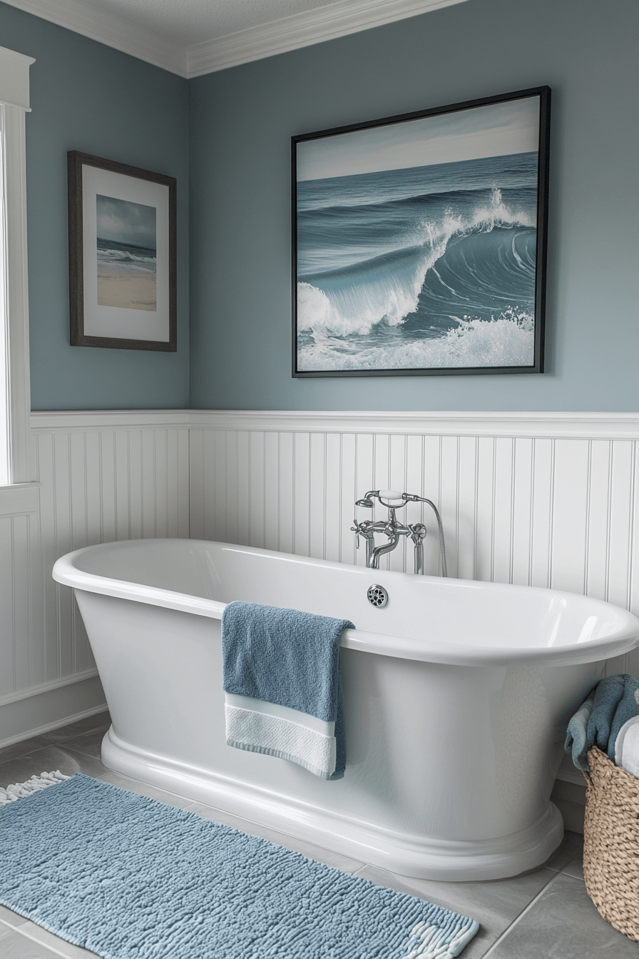 29 Coastal Bathroom Ideas That Make Your Morning Routine Feel Like Vacation 16