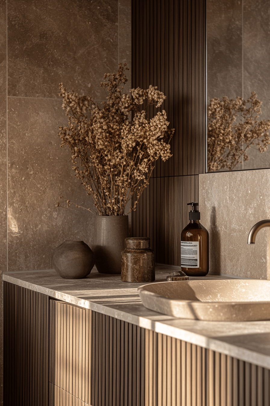 27 Earthy Bathroom Designs That Feel Like a Warm Hug 16 earthy bathroom