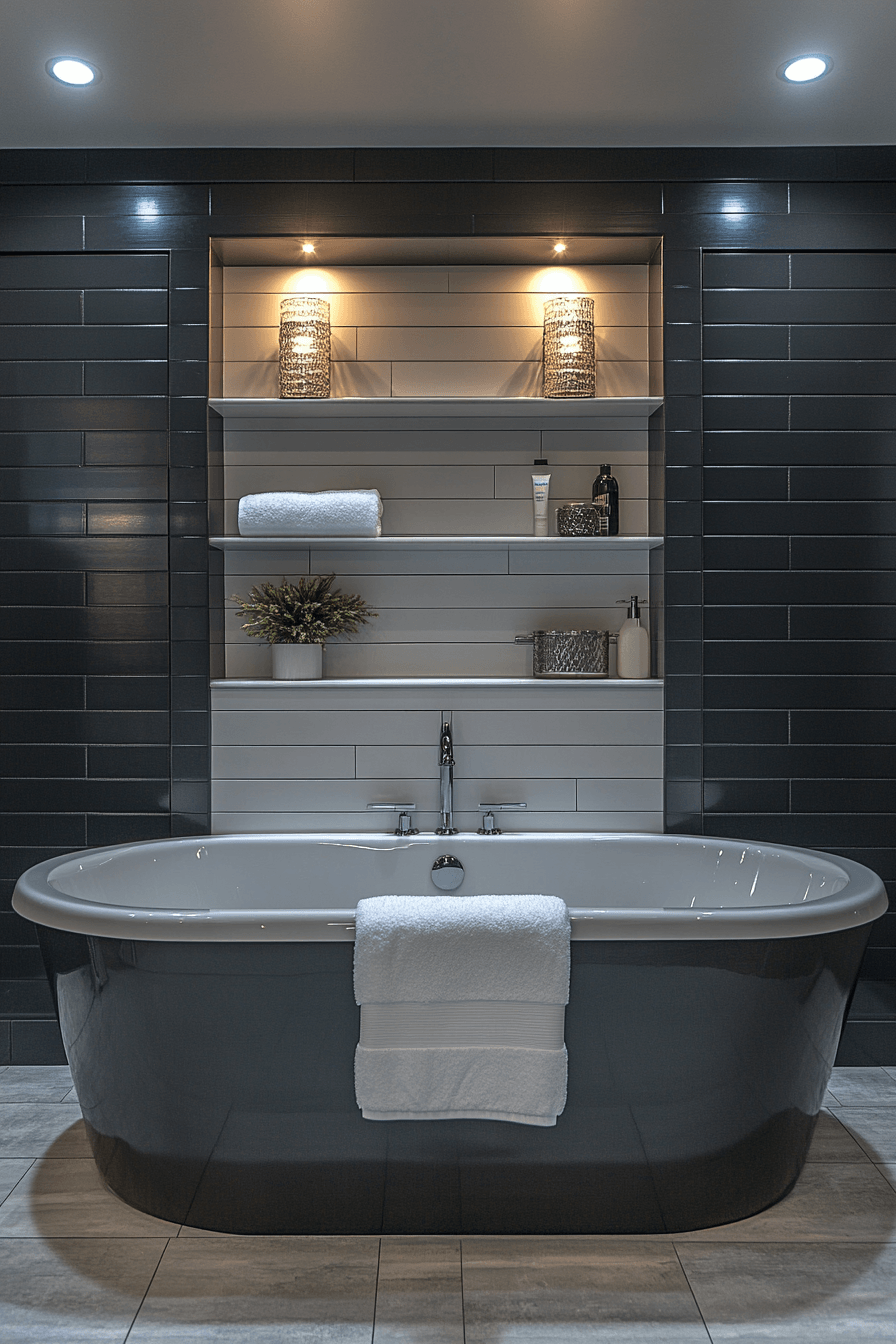 29 Black and White Bathroom Ideas That Are Timelessly Chic 16