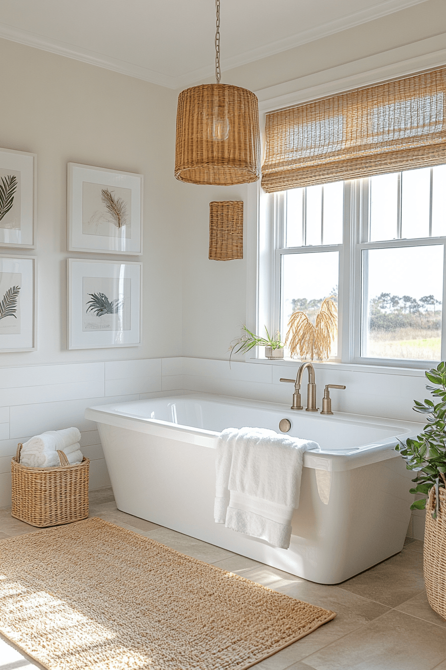 29 Coastal Bathroom Ideas That Make Your Morning Routine Feel Like Vacation 17