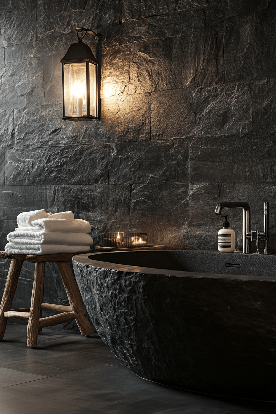 29 Moody Bathroom Ideas That Are Dark, Dramatic, and Totally Addictive 17