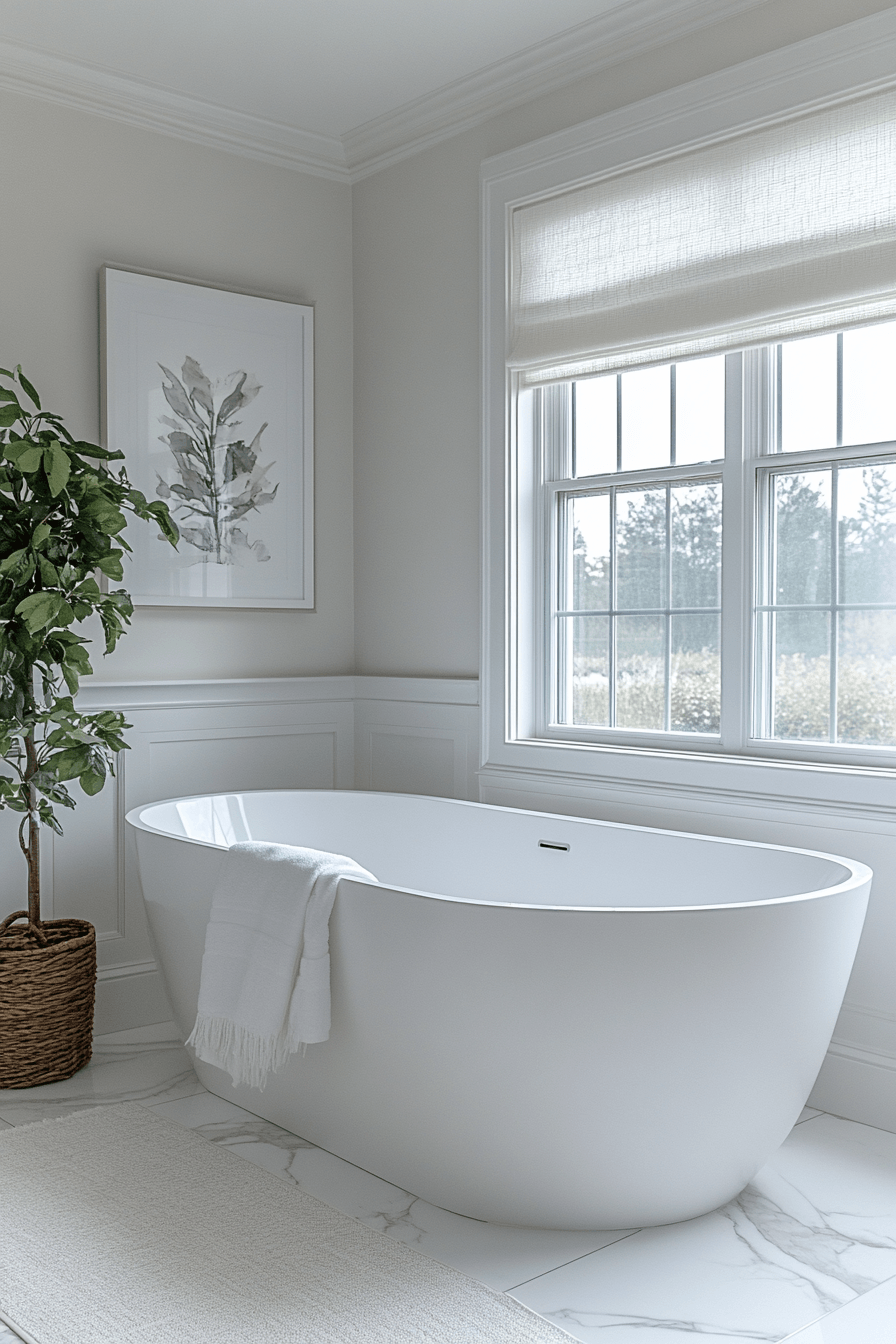 29 White Bathroom Ideas So Fresh and Bright You'll Feel Instantly Calm 18