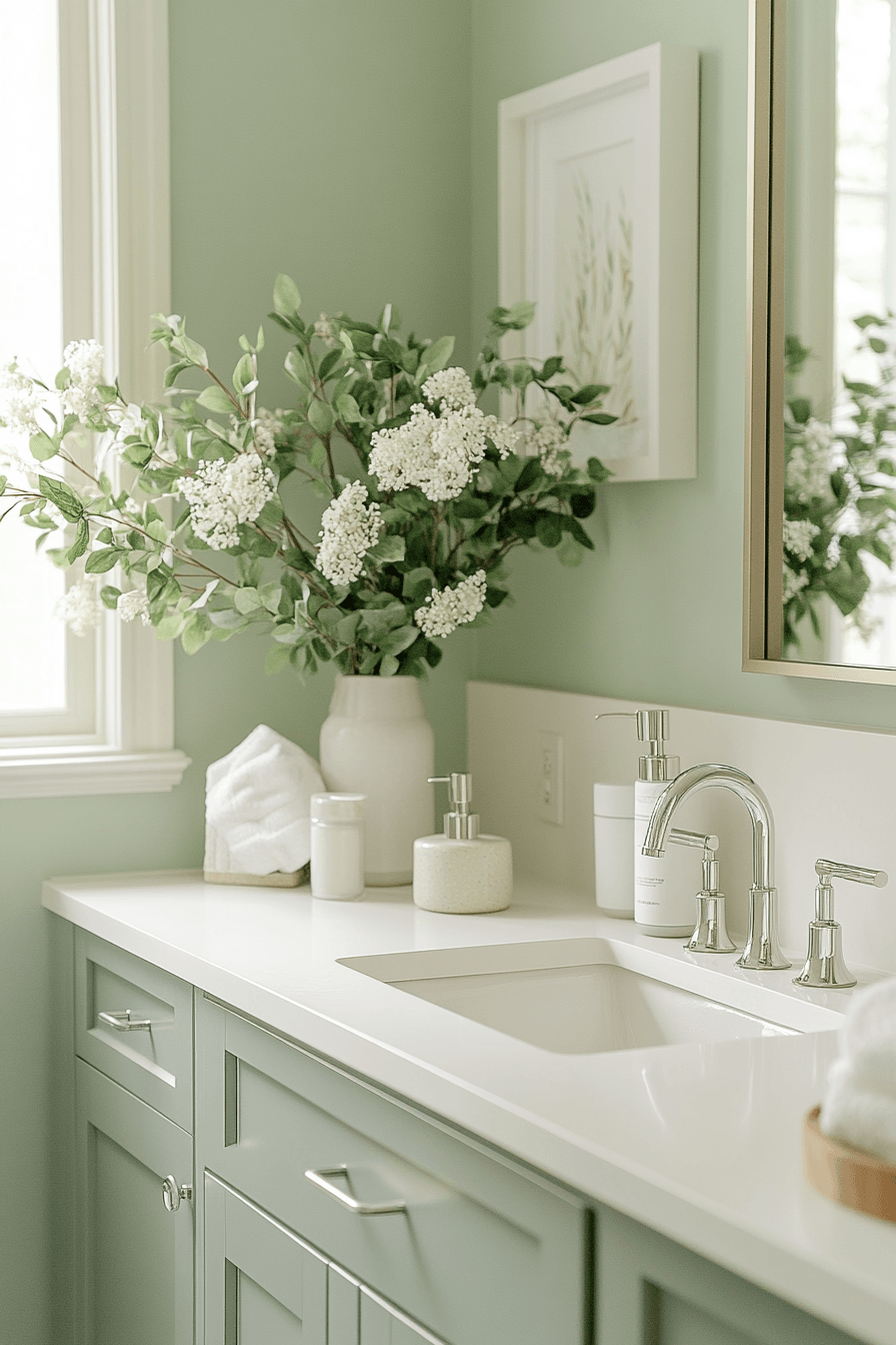 29 Sage Green Bathroom Ideas That Are Absolutely Dreamy and Serene 18 sage green bathroom