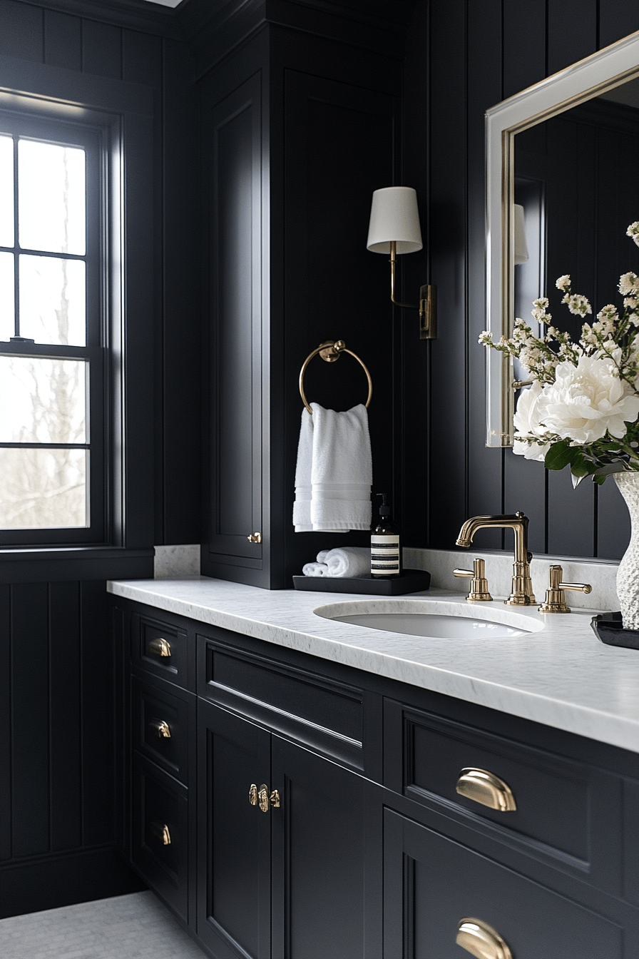 27 Dark Bathroom Ideas That Are Moody, Bold, and Absolutely Stunning 19 dark bathroom