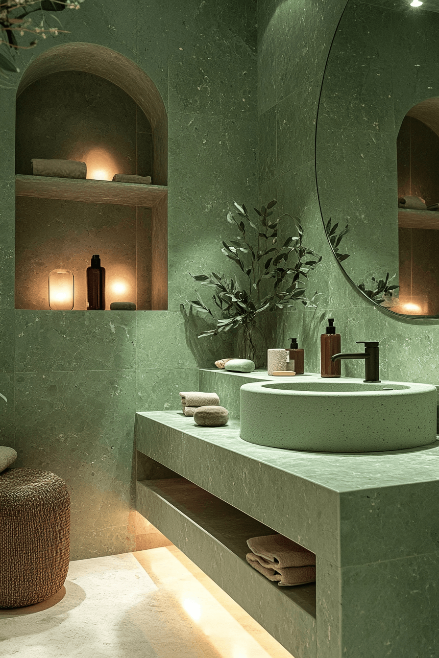 29 Sage Green Bathroom Ideas That Are Absolutely Dreamy and Serene 19 sage green bathroom