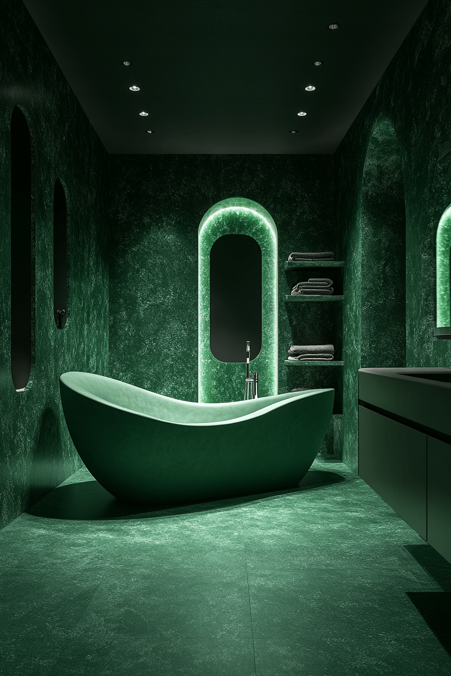 29 Dark Green Bathroom Ideas That Are Dripping With Sophistication 19 dark green bathroom