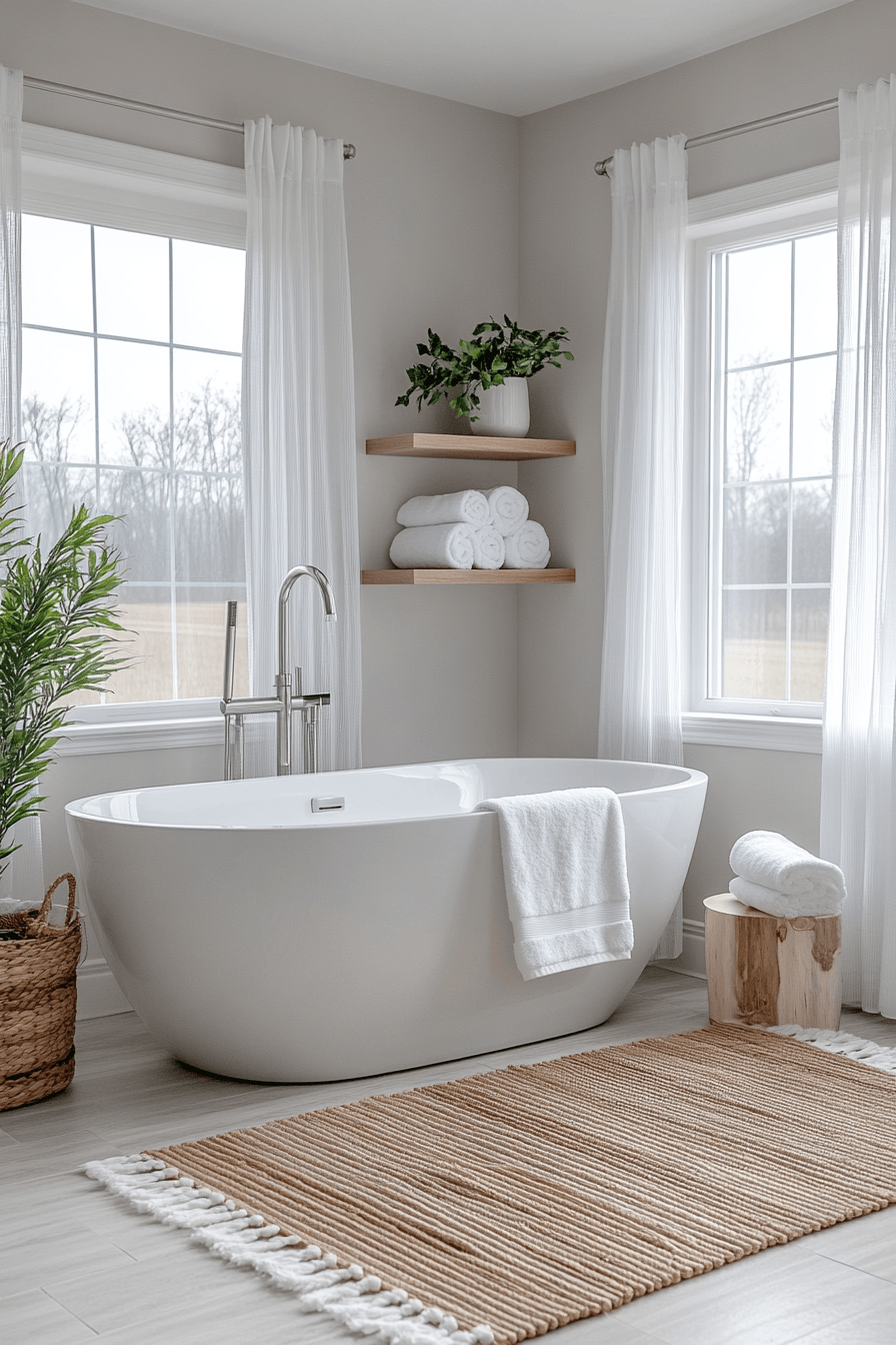 29 White Bathroom Ideas So Fresh and Bright You'll Feel Instantly Calm 2