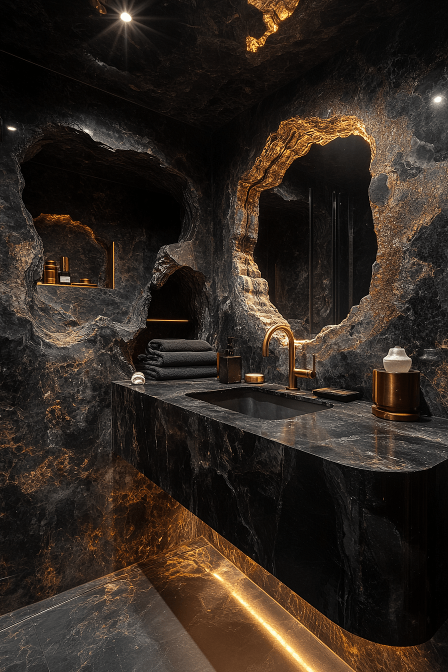 29 Moody Bathroom Ideas That Are Dark, Dramatic, and Totally Addictive 20