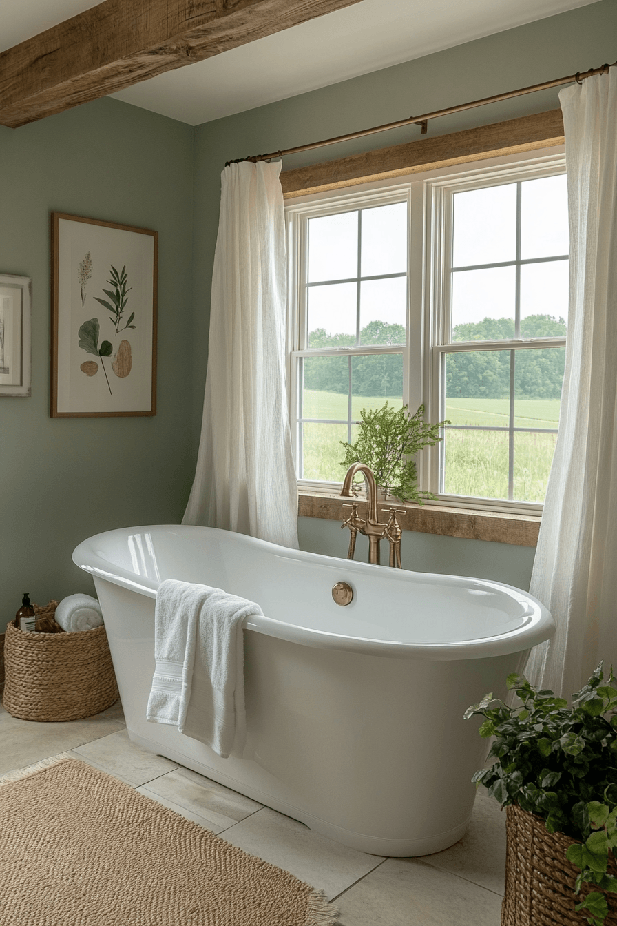 29 Farmhouse Bathroom Ideas That Are Rustic Perfection 20