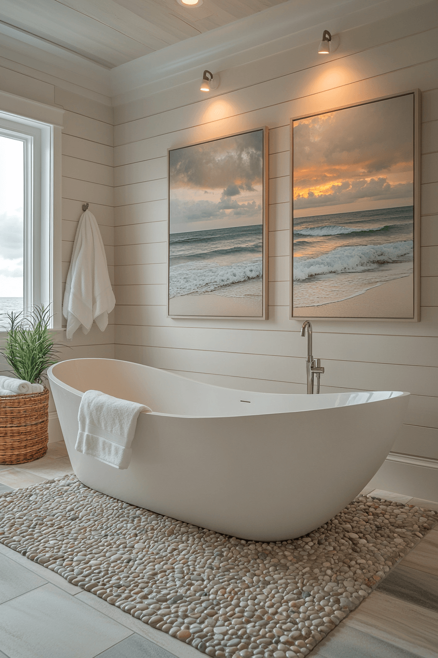 29 Coastal Bathroom Ideas That Make Your Morning Routine Feel Like Vacation 20