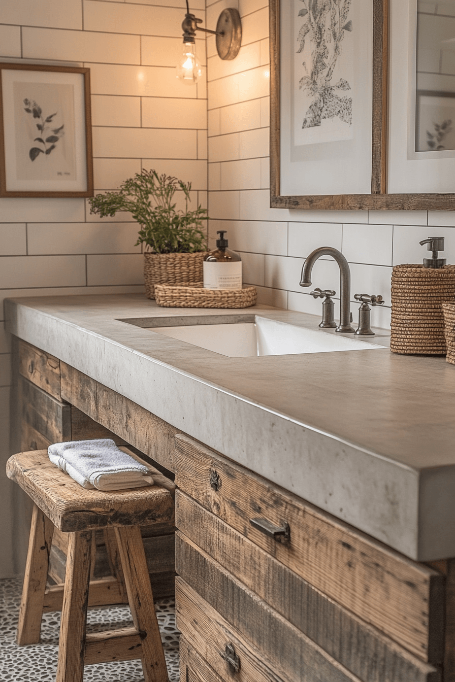 29 Farmhouse Bathroom Ideas That Are Rustic Perfection 21